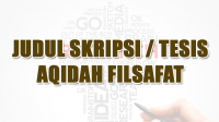 judul skripsi tesis Aqidah Filsafat