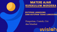 Kutipan Langsung dan Kutipan Tidak Langsung Kutipan Langsung dan Kutipan Tidak Langsung