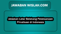 Jelaskan Latar Belakang Pelaksanaan Privatisasi di Indonesia