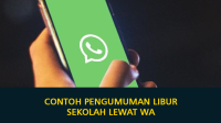 10 Contoh Pengumuman Libur Sekolah Lewat WA: Singkat, Jelas, dan Informatif