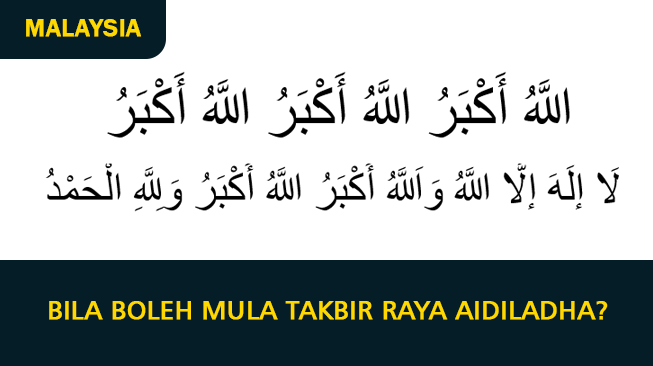 Bila Boleh Mula Takbir Raya Aidiladha
