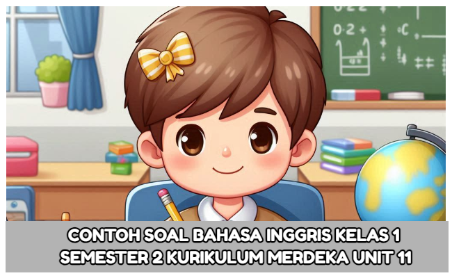 Contoh Soal Bahasa Inggris Kelas 1 Semester 2 Kurikulum Merdeka Unit 11 (Soal Pilihan Ganda dan Kunci Jawaban)