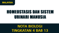 Nota Biologi Tingkatan 4 Bab 13 (Homeostasis dan Sistem Urinari Manusia)
