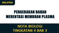 Nota Biologi Tingkatan 4 Bab 3 (Pergerakan Bahan Merentasi Membran Plasma) Nota Biologi Tingkatan 4 Bab 3 (Pergerakan Bahan Merentasi Membran Plasma)