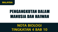 Nota Lengkap Biologi Tingkatan 4 Bab 10 (Pengangkutan dalam Manusia dan Haiwan)