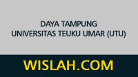Daya Tampung Universitas Teuku Umar (UTU) 2024 Daya Tampung Universitas Teuku Umar (UTU) 2024