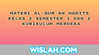 Materi Al-Qur'an Hadits Kelas 2 Semester 1 dan 2 Kurikulum Merdeka