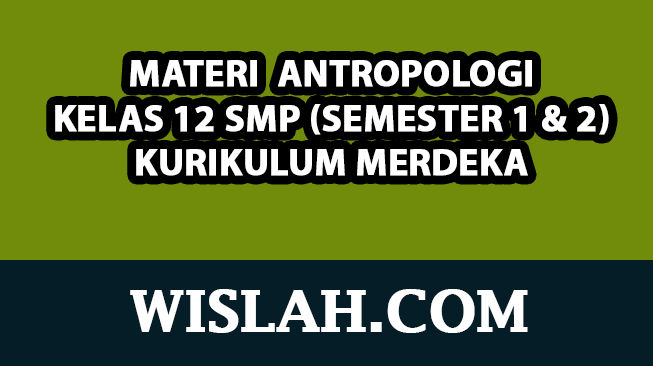 Kumpulan Materi Antropologi Kelas 12 Kurikulum Merdeka (Semester 1 dan 2)