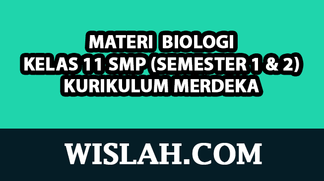Kumpulan Materi Biologi Kelas 11 Kurikulum Merdeka (Semester 1 dan 2)