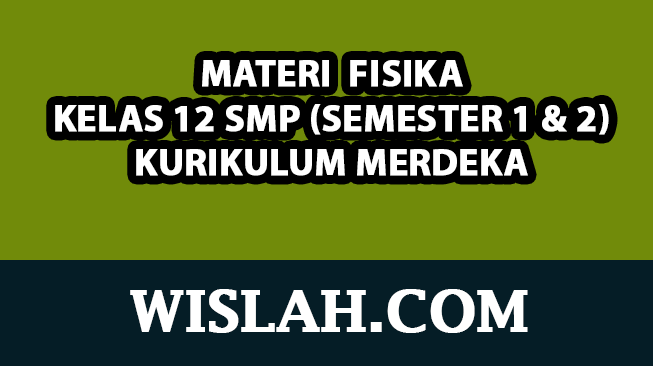 Kumpulan Materi Fisika Kelas 12 Kurikulum Merdeka (Semester 1 dan 2)