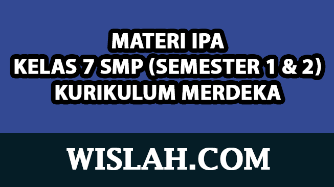 Kumpulan Materi IPA Kelas 7 SMP Kurikulum Merdeka (Semester 1 dan 2)
