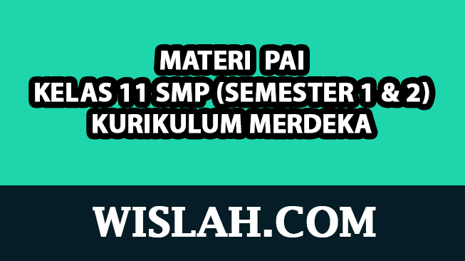 Kumpulan Materi PAI Kelas 11 Kurikulum Merdeka (Semester 1 dan 2)