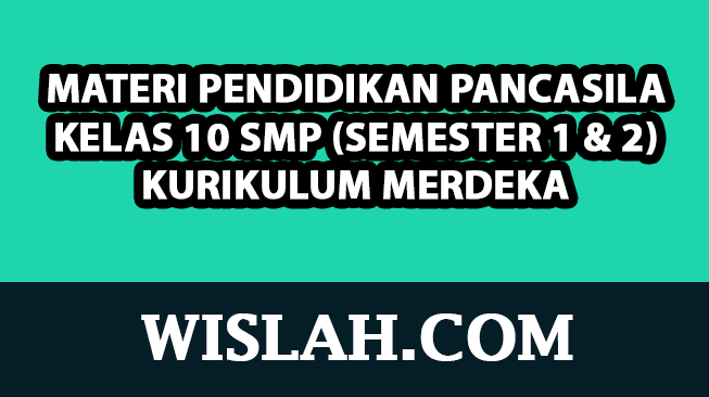 Kumpulan Materi Pendidikan Pancasila (PPKN) Kelas 10 Kurikulum Merdeka (Semester 1 dan 2)