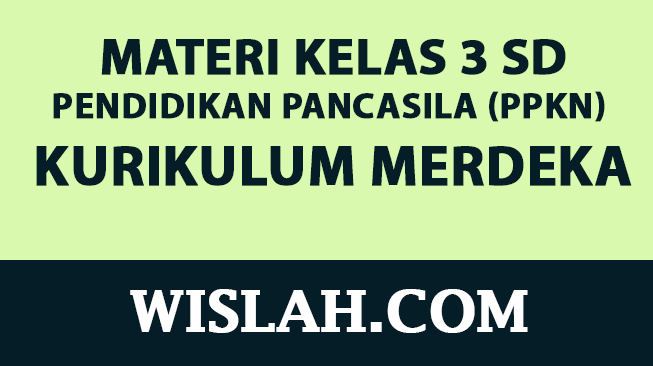 Kumpulan Materi Pendidikan Pancasila (PPKN) Kelas 3 SD Kurikulum Merdeka (Semester 1 dan 2)