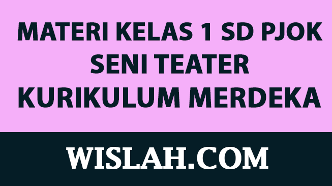 Kumpulan Materi Seni Teater Kelas 1 SD Kurikulum Merdeka (Semester 1 dan 2)