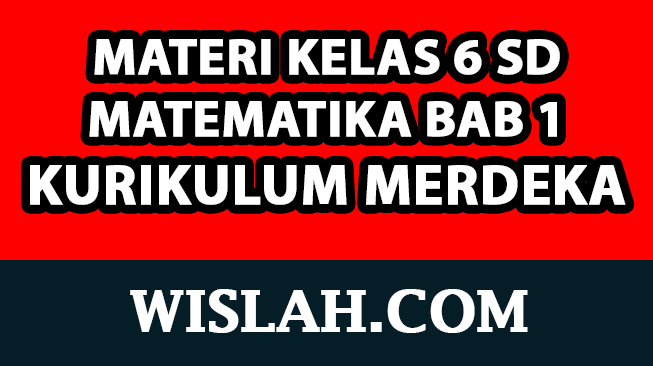 Rangkuman Materi Matematika Kelas 6 Bab 1 (Kurikulum Merdeka)