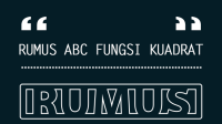Rumus ABC Fungsi Kuadrat