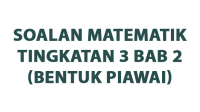 Soalan Matematik Tingkatan 3 Bab 2 (Bentuk Piawai) Soalan Matematik Tingkatan 3 Bab 2 (Bentuk Piawai)